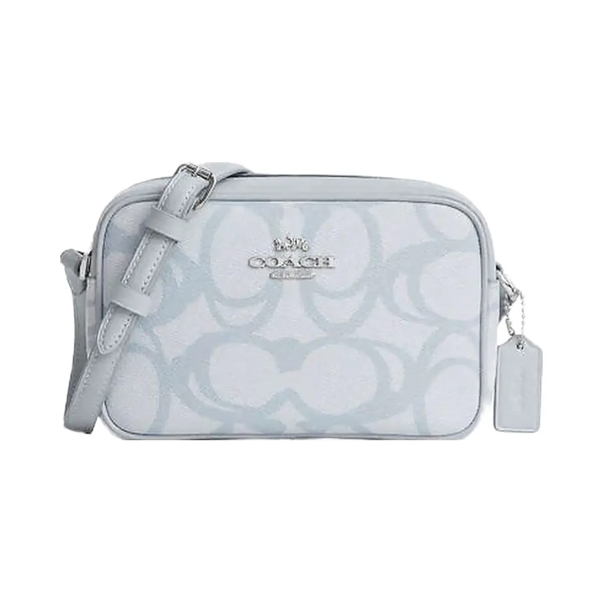 Coach Mini Jamie Camera Bag In Sketch Signature Canvas Signature Canvas-Silver-Ice Blue