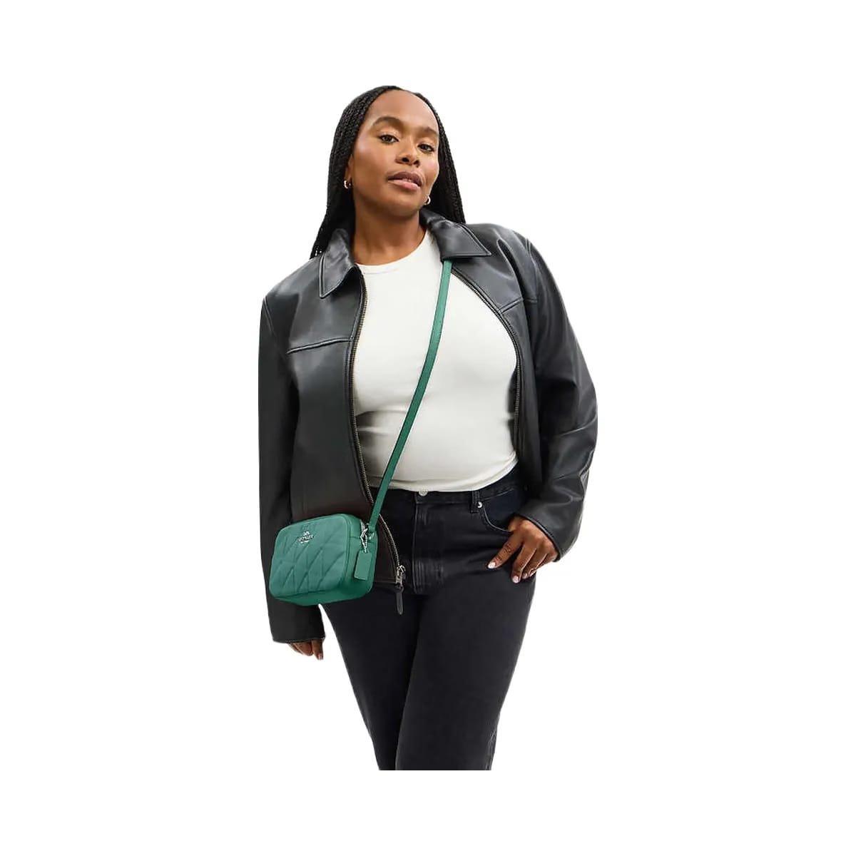 Coach Mini Jamie Camera Bag Quilted Denim-Sv-Ivy-Green