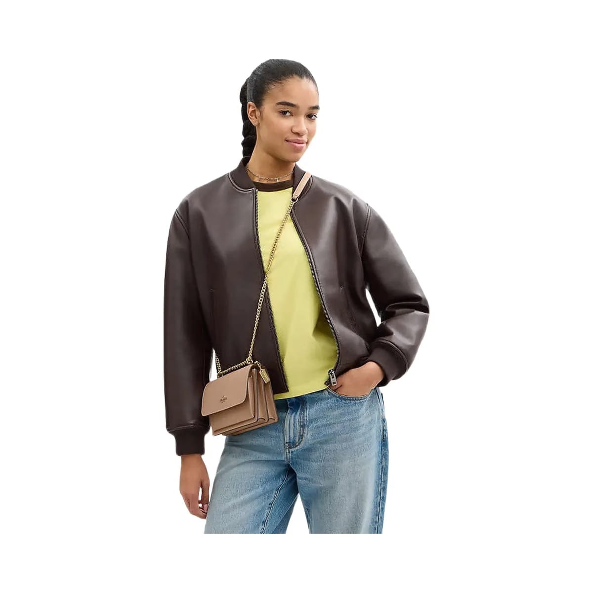 Coach Mini Klare Crossbody Bag Crossgrain Leather-Gold-Taupe