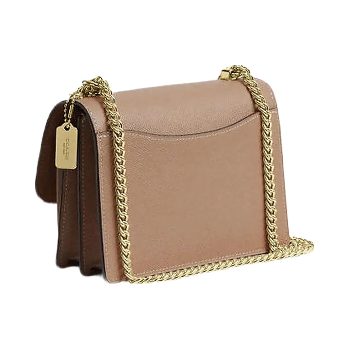 Coach Mini Klare Crossbody Bag Crossgrain Leather-Gold-Taupe
