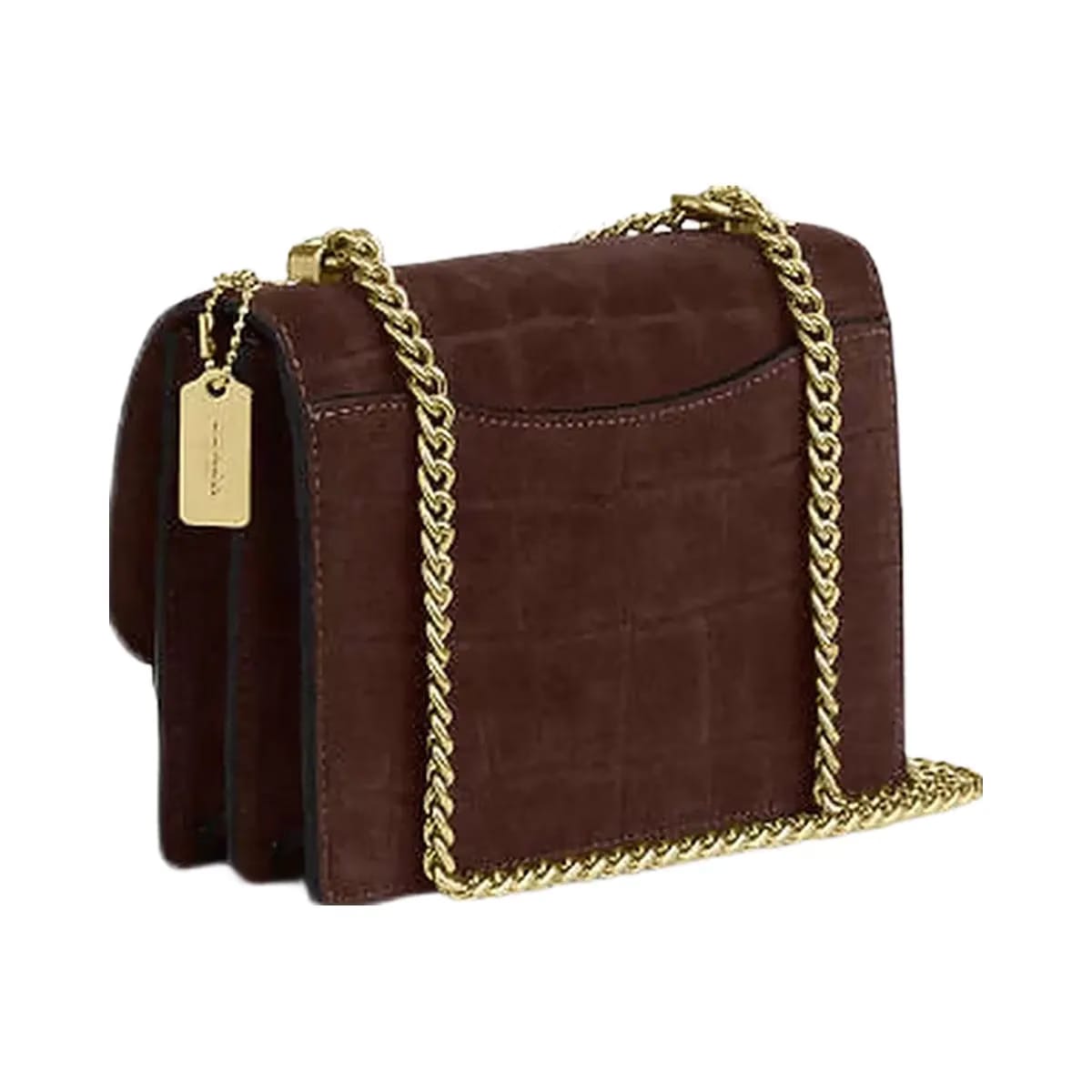 Coach Mini Klare Crossbody Bag Embossed Crocodile-Gold-Maple