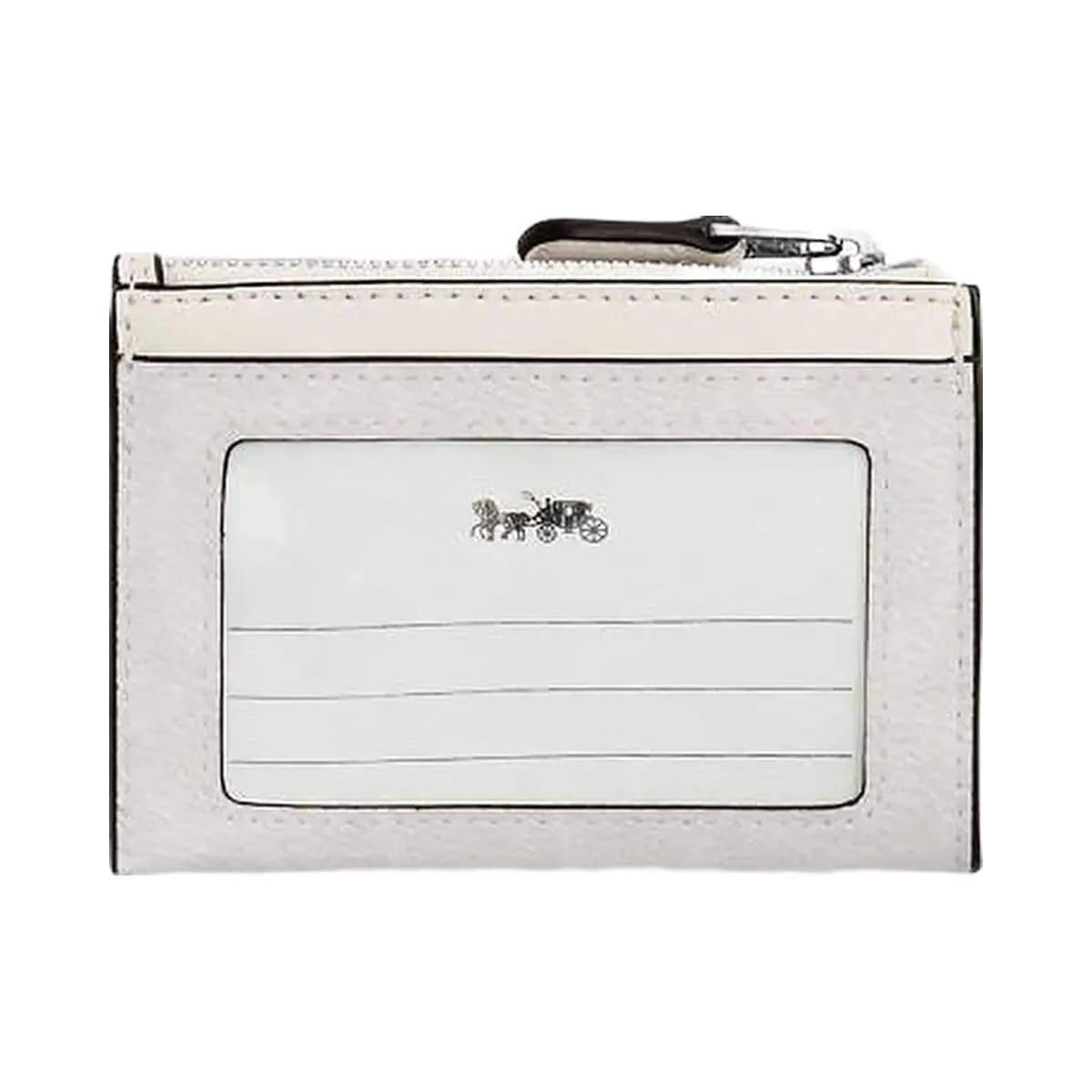 Coach Mini Skinny Id Case In Signature Canvas Signature Canvas-Sv-White-Chalk