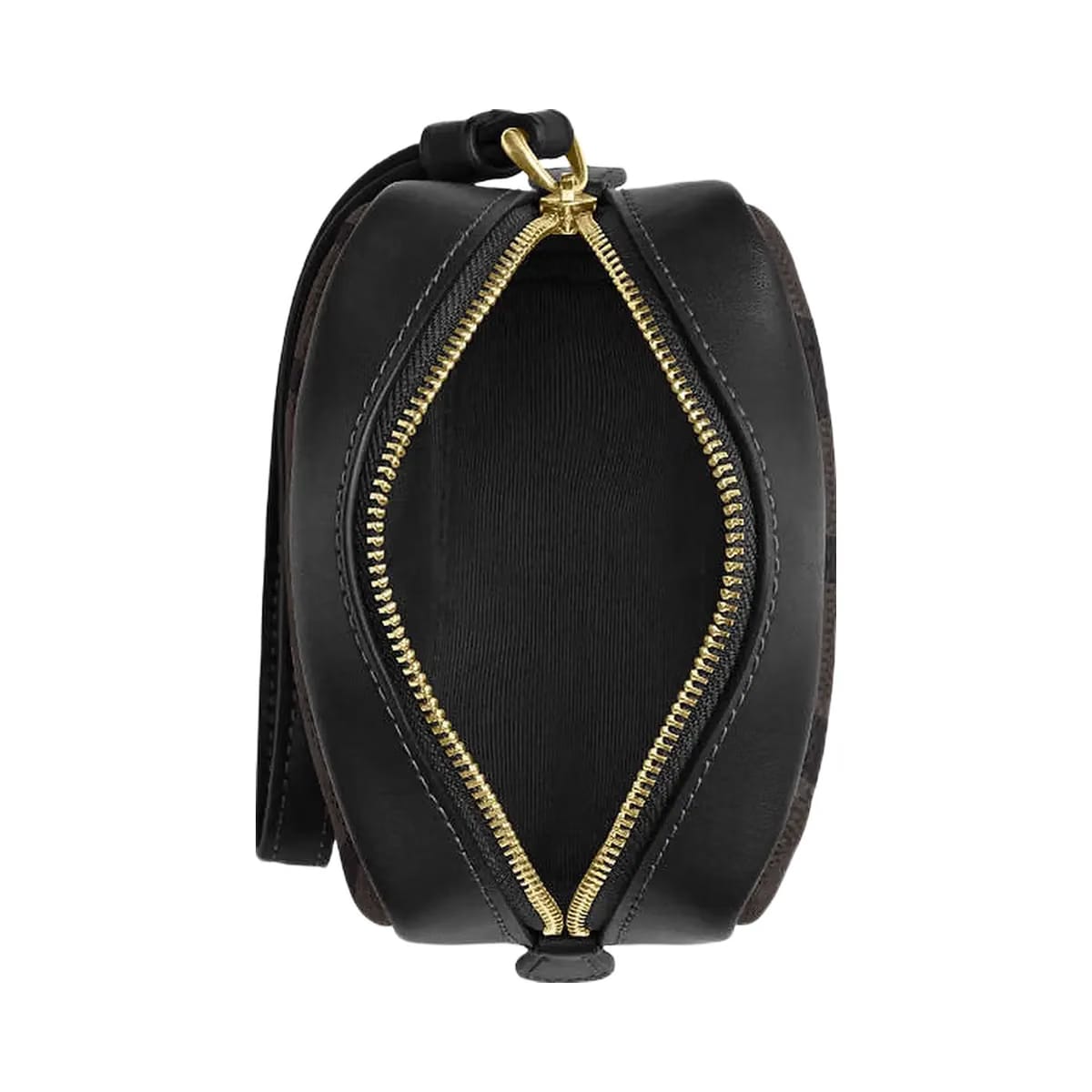 Coach Pouch Wristlet In Signature Canvas Signature Canvas-Gold-Walnut-Black