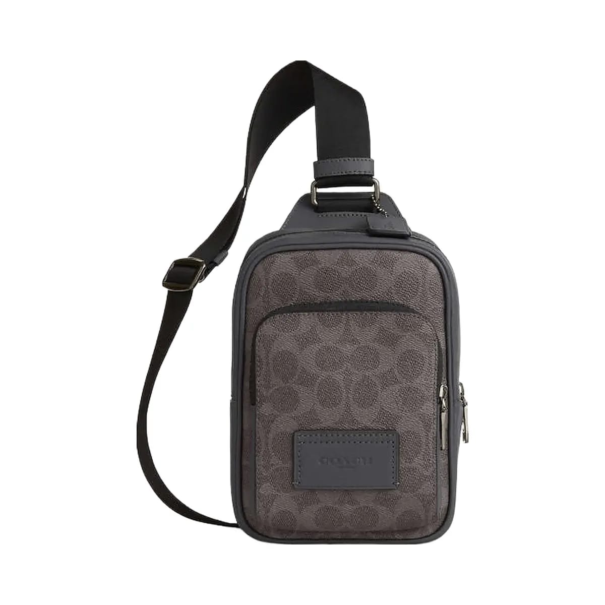 Coach Racer Sling Pack In Signature Canvas Signature Canvas-Qb-Grey-Charcoal