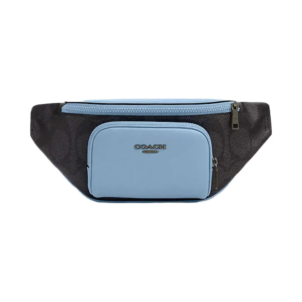 Coach Racer Small Belt Bag In Maxi Signature Canvas Qb-Charcoal-Pool