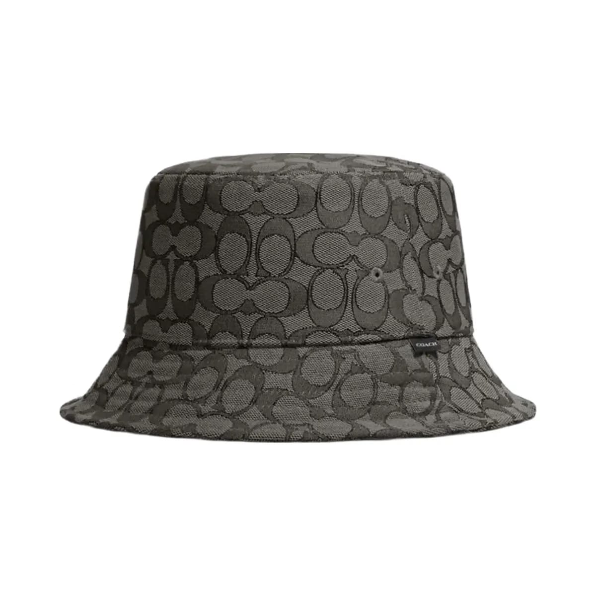Coach Signature Jacquard Bucket Hat Charcoal