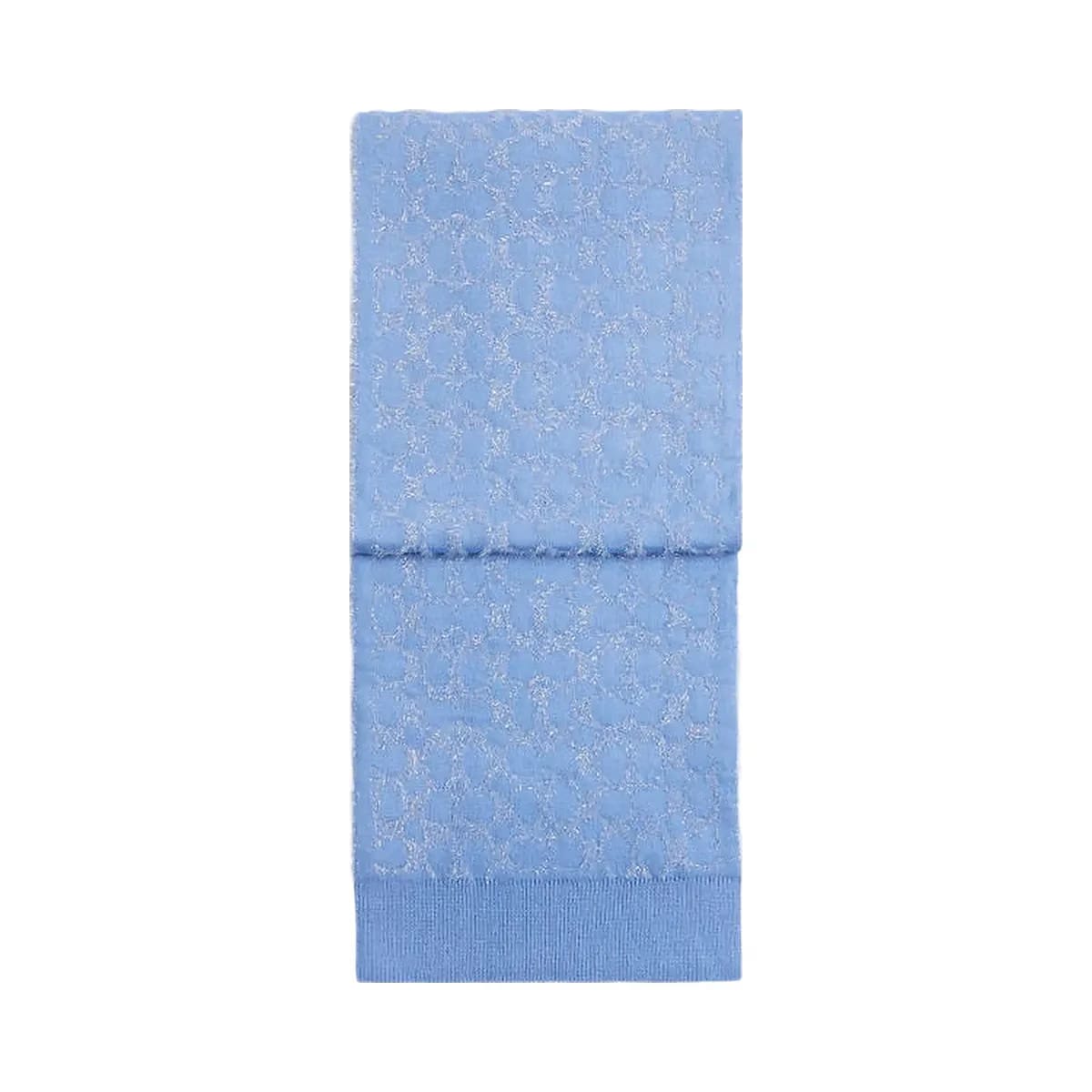 Coach Signature Metallic Muffler Mist Blue