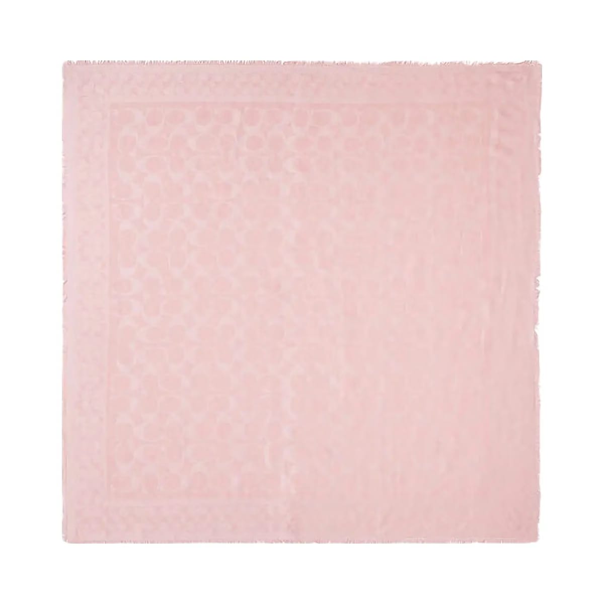 Coach Signature Oversized Square Scarf Dusty Pink