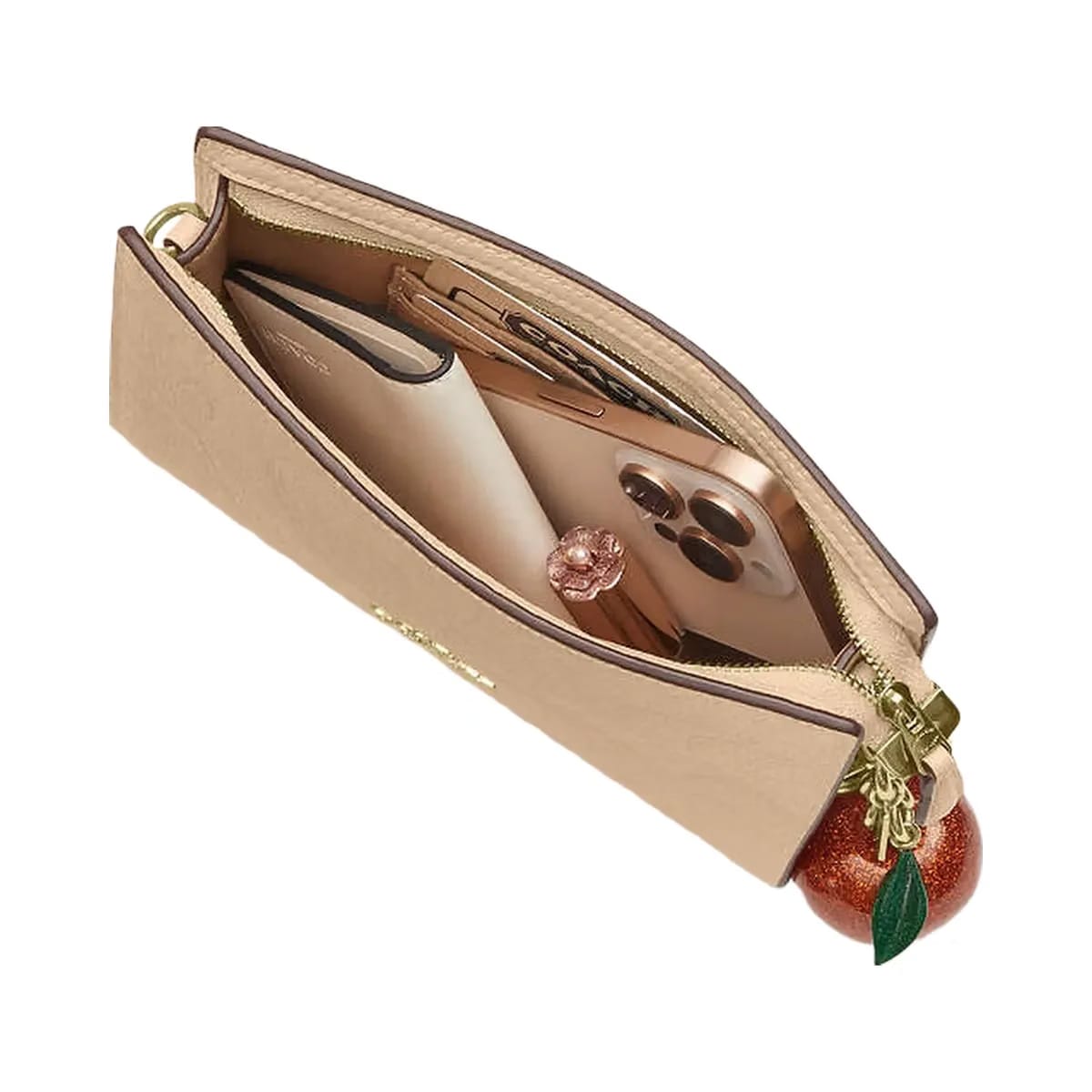 Coach Slim Crossbody Bag In Signature Leather Pebbled Leather-Im-Oat