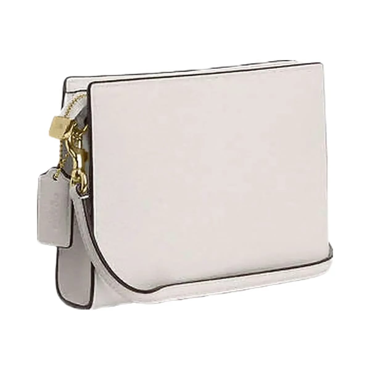 Coach Slim Crossbody Bag Pebbled Leather-Gold-Chalk