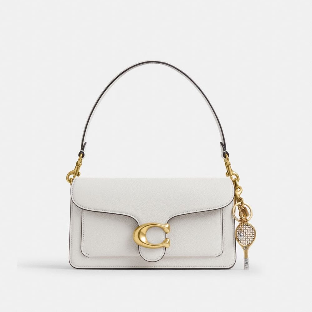 Coach Small Tennis Racket Bag Charm Brass-Brass