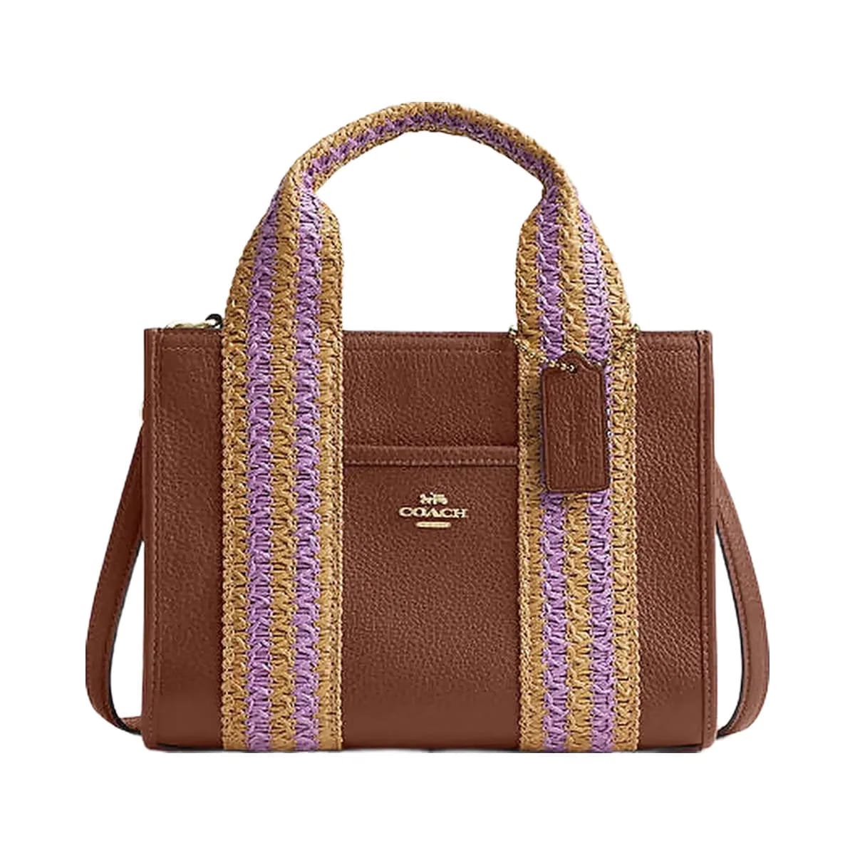Coach Smith Tote Bag 24 Gold-Redwood Multi