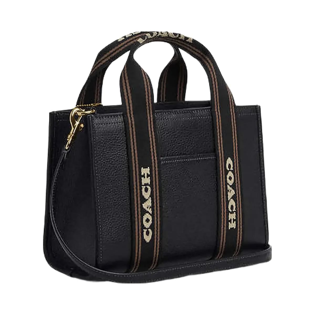 Coach Smith Tote Bag 24 Pebbled Leather-Gold-Black Multi