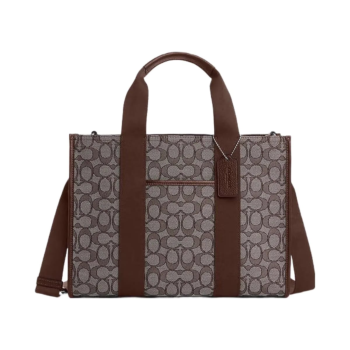 Coach Smith Tote Bag In Signature Jacquard Signature Jacquard-Silver-Oak-Maple