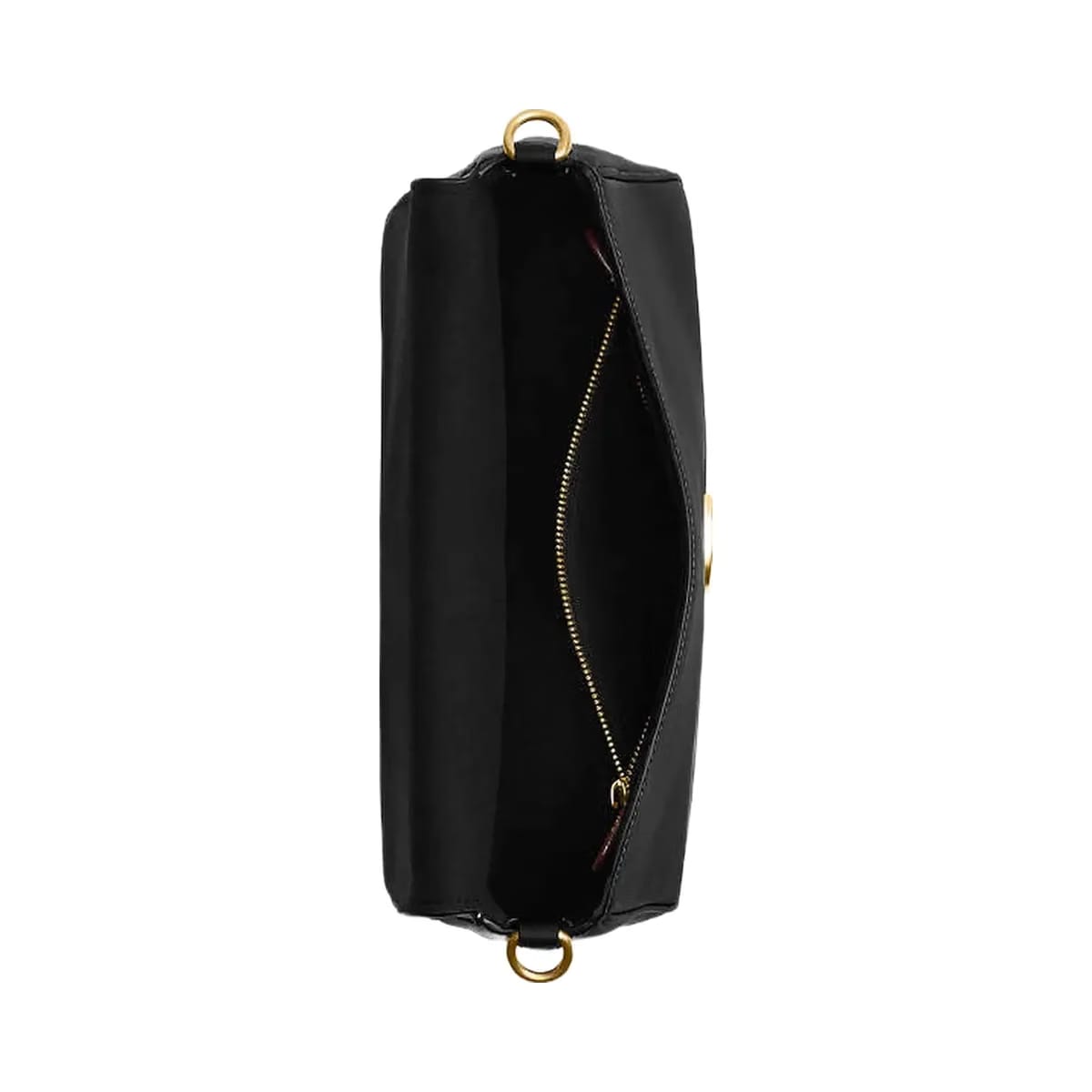 Coach Soft Tabby Shoulder Bag Smooth Leather-Brass-Black