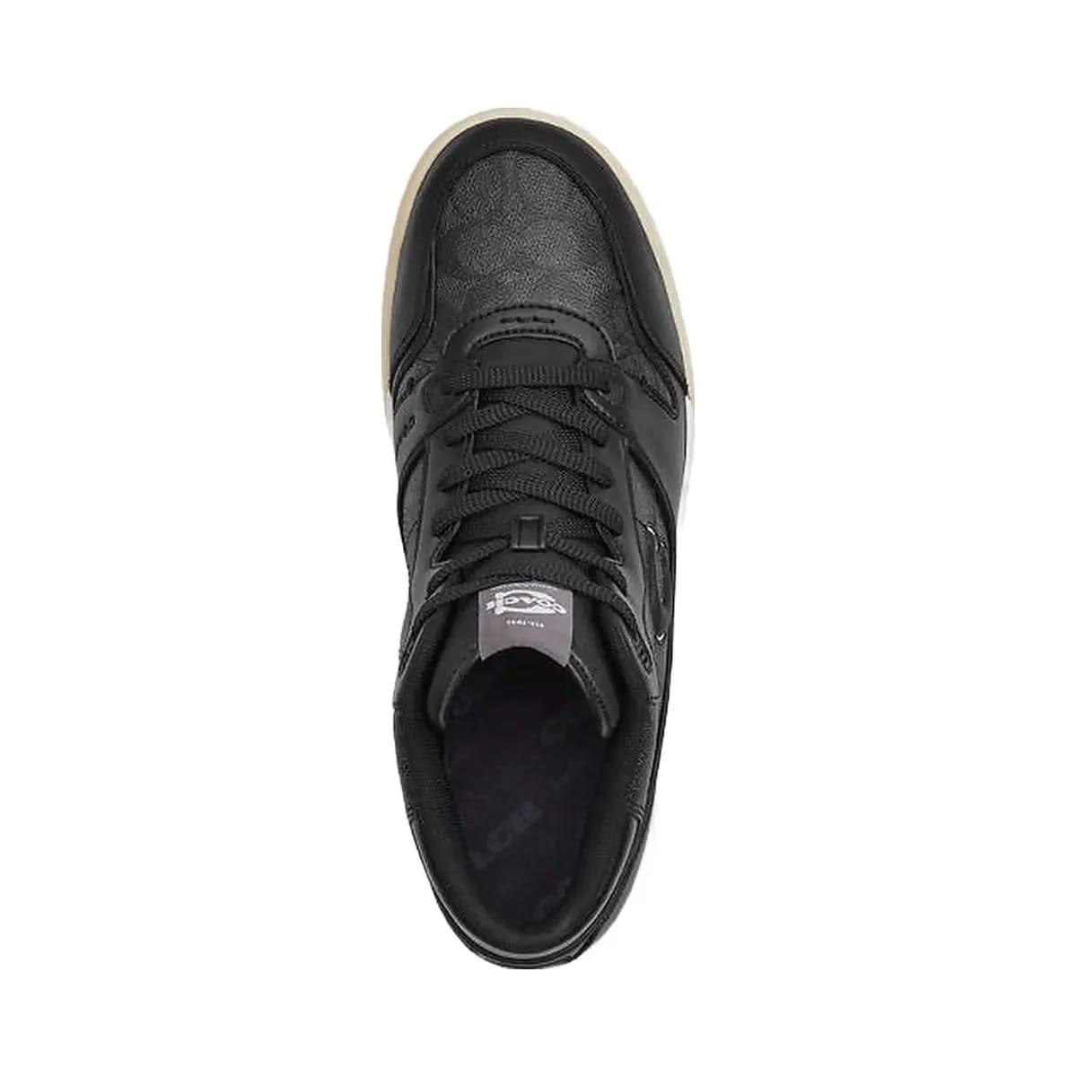 Coach Soho Mid Top Sneaker In Signature Canvas Charcoal-Black