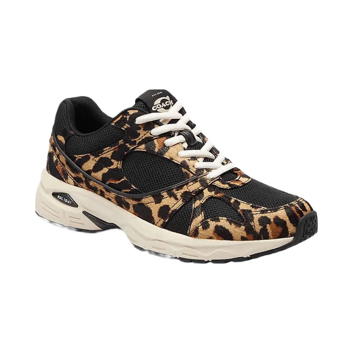 Coach Sport Sneaker With Leopard Print Black-Leopard