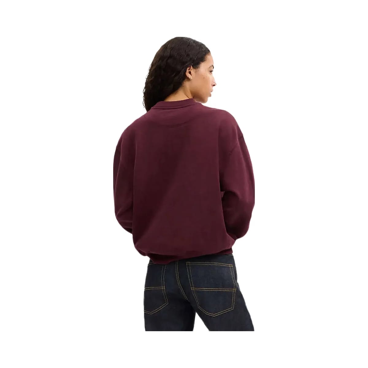 Coach Sporty Signature Boyfriend Crewneck Sweatshirt Burgundy