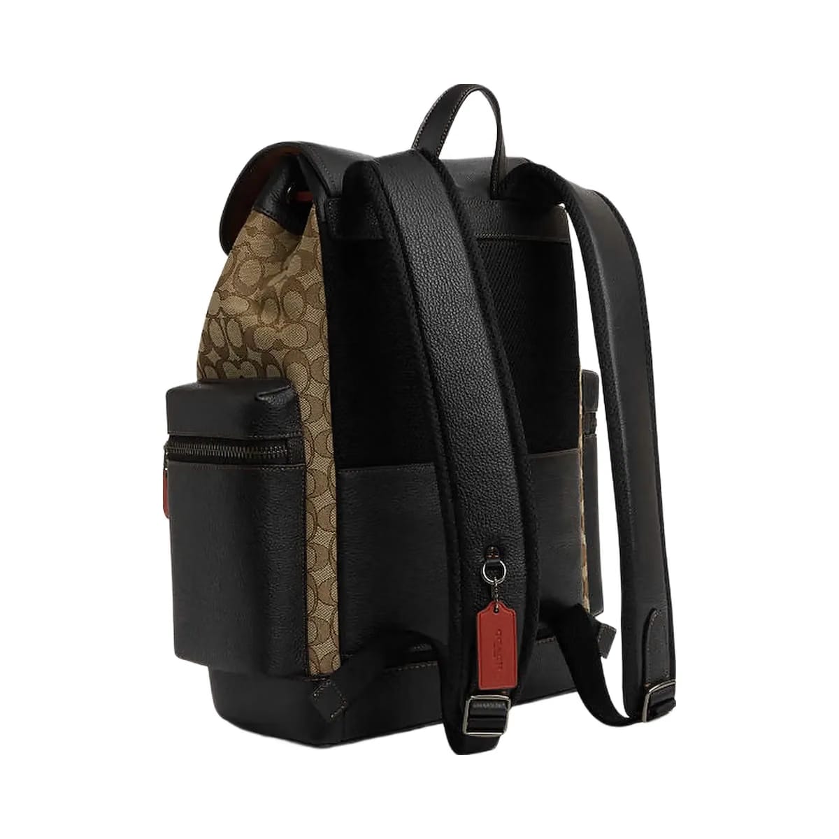 Coach Sprint Backpack In Signature Jacquard Signature Canvas-Black Antique Nickel-Khaki-Black Multi