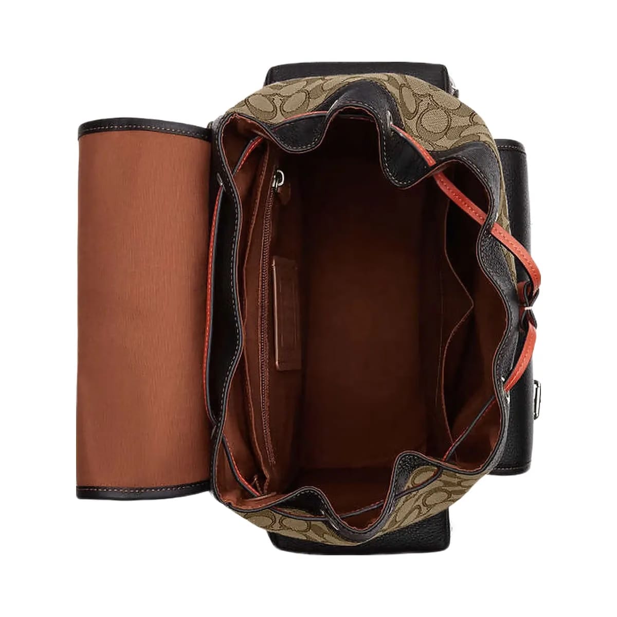 Coach Sprint Backpack In Signature Jacquard Signature Canvas-Black Antique Nickel-Khaki-Black Multi