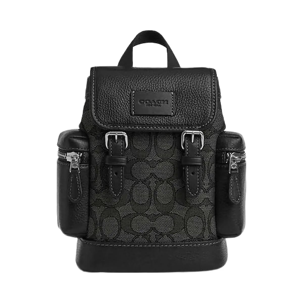 Coach Sprint Sling Pack In Signature Jacquard Signature Jacquard-Silver-Charcoal-Black