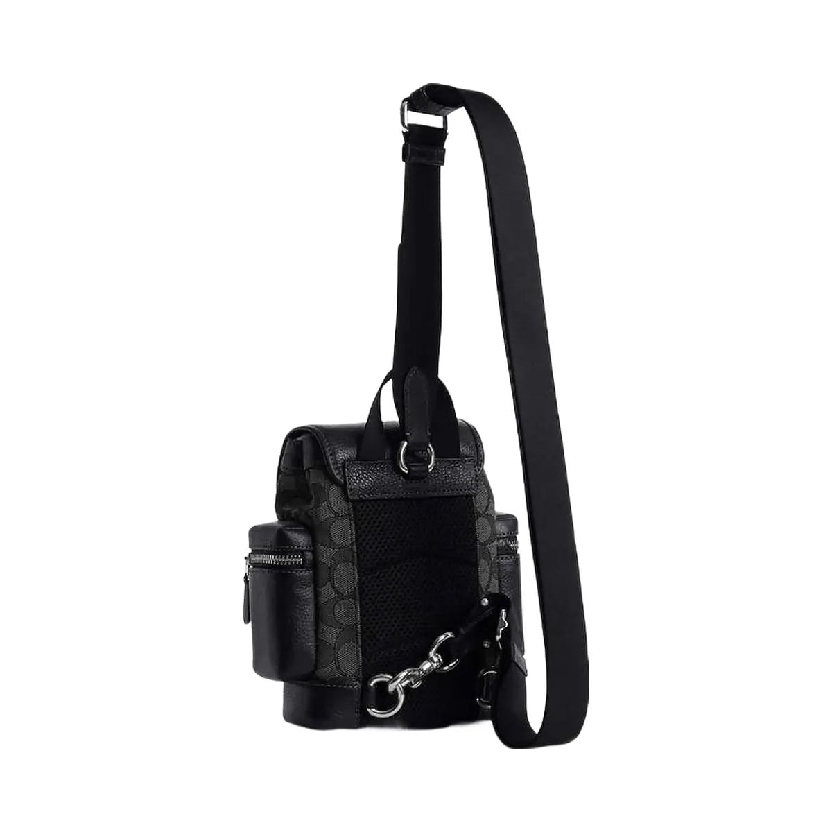 Coach Sprint Sling Pack In Signature Jacquard Signature Jacquard-Silver-Charcoal-Black