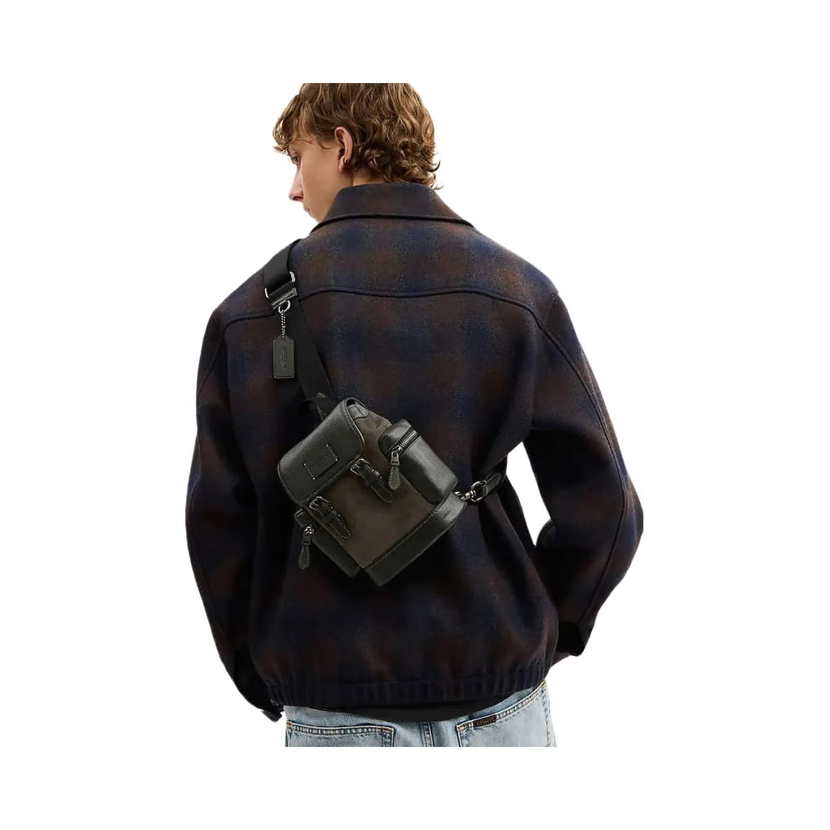 Coach Sprint Sling Pack Suede-Qb-Uniform Green