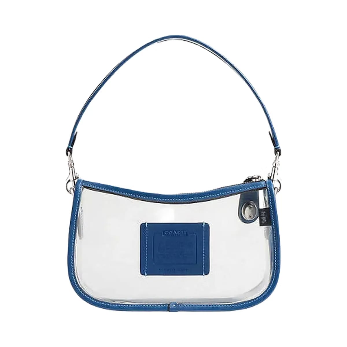 Coach Stadium Swinger Bag Signature Canvas-Silver-True Blue
