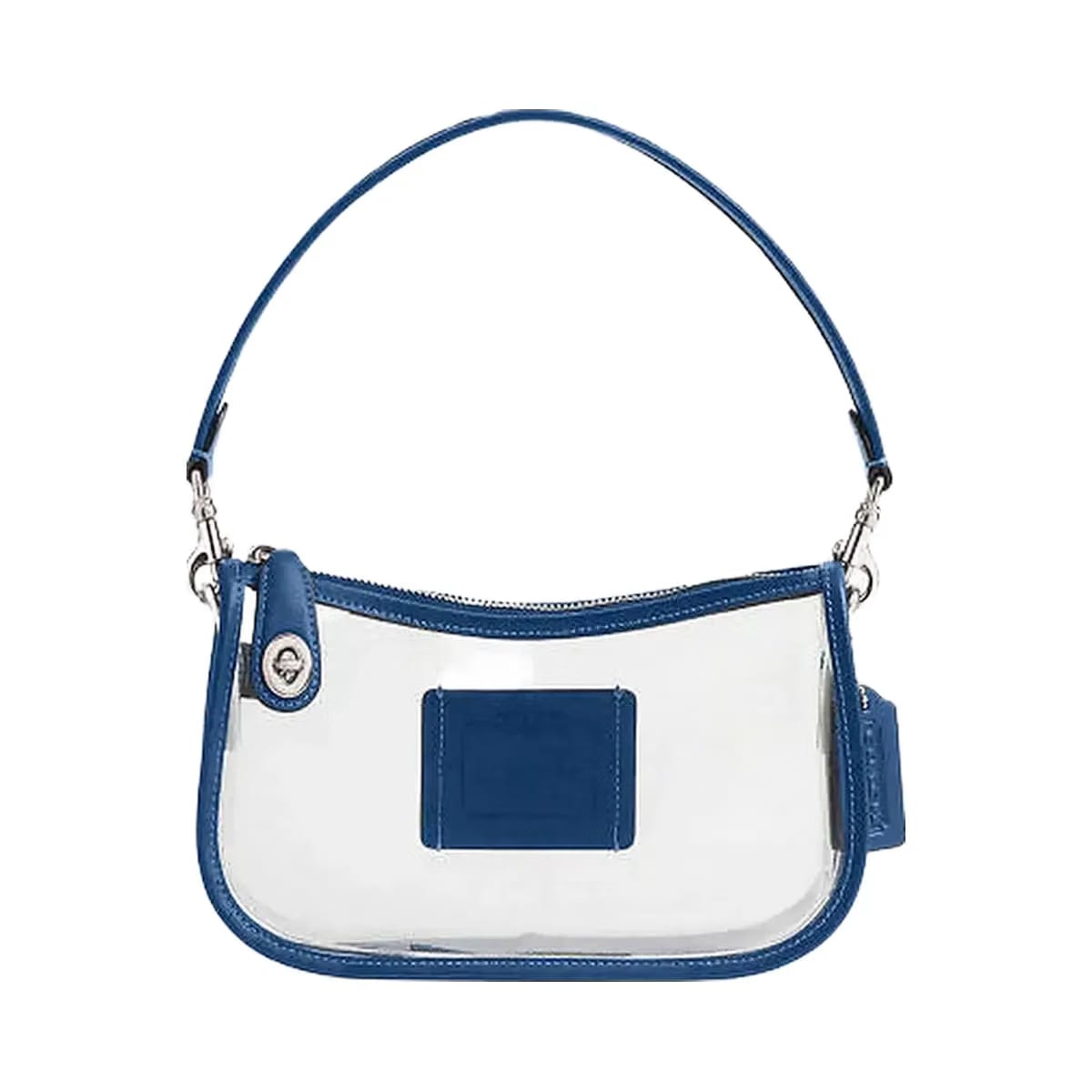 Coach Stadium Swinger Bag Signature Canvas-Silver-True Blue