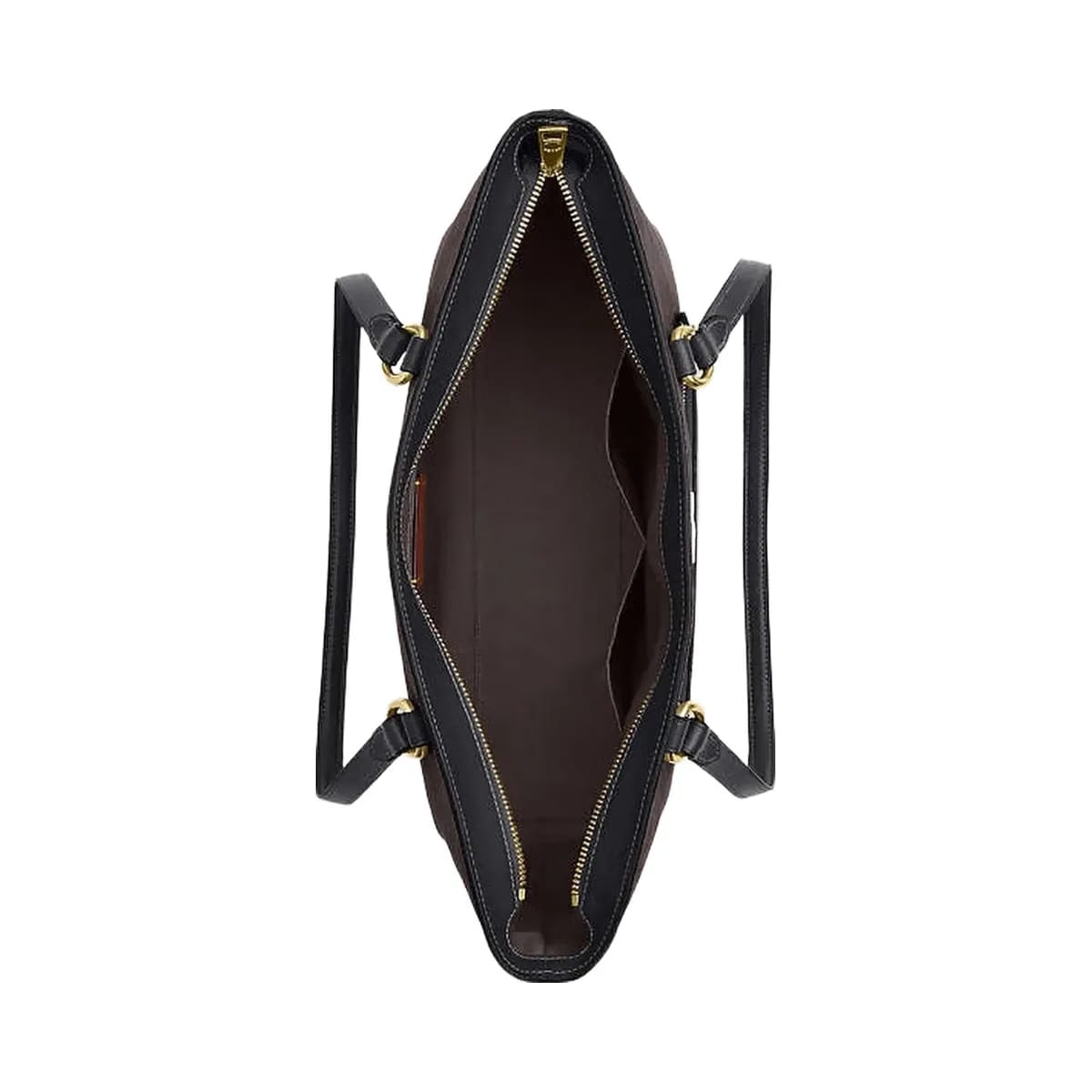 Coach Station Tote Bag In Signature Canvas Signature Canvas-Gold-Walnut-Black