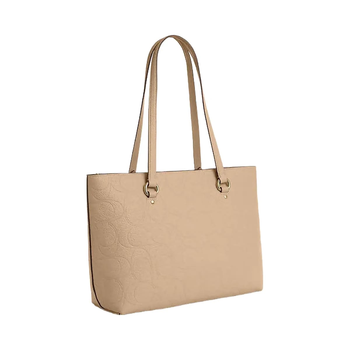 Coach Station Tote Bag In Signature Leather Pebbled Leather-Im-Oat