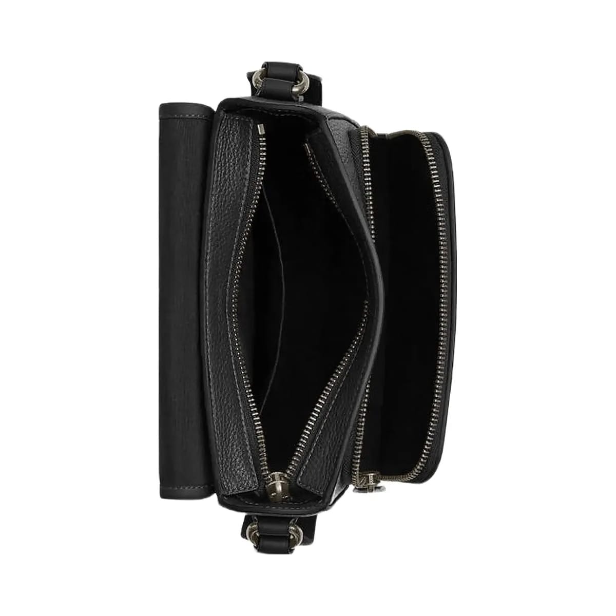 Coach Sullivan Flap Crossbody Bag Pebbled Leather-Gunmetal-Black