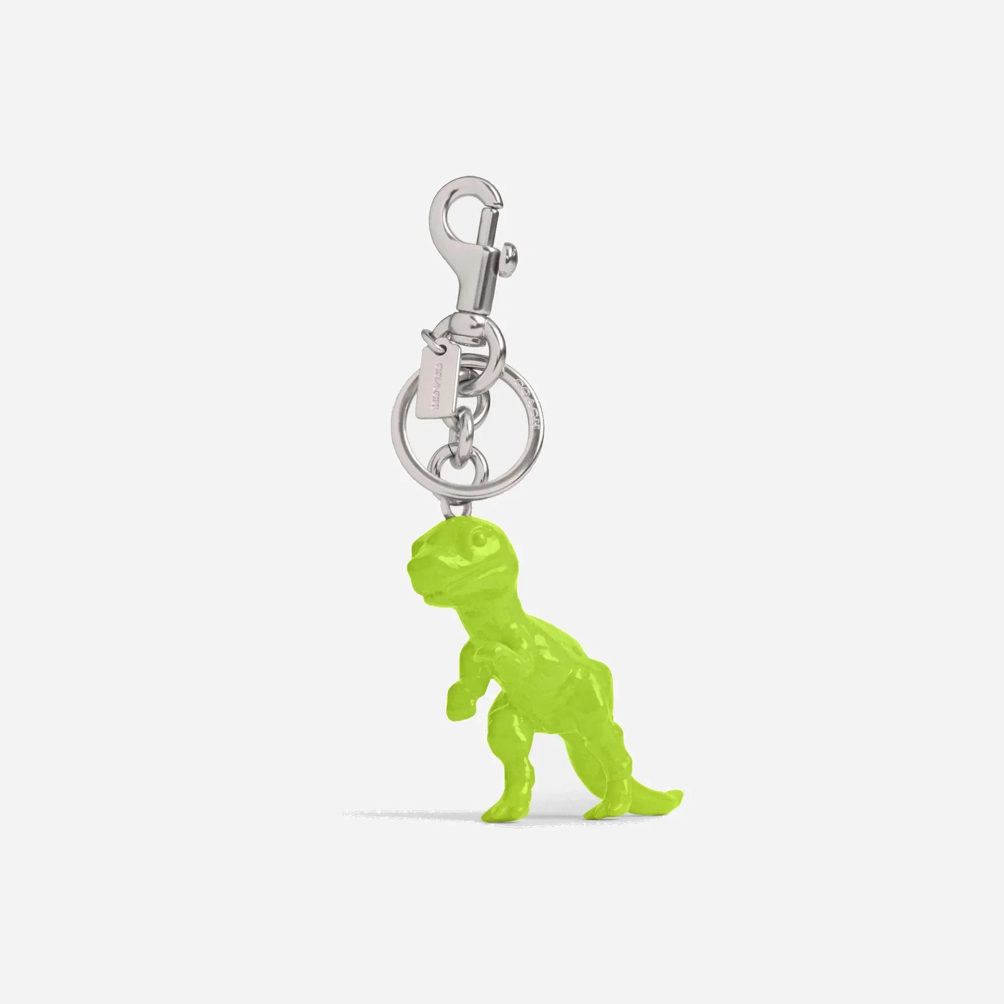 Coach T Rex Bag Charm Silver-Green