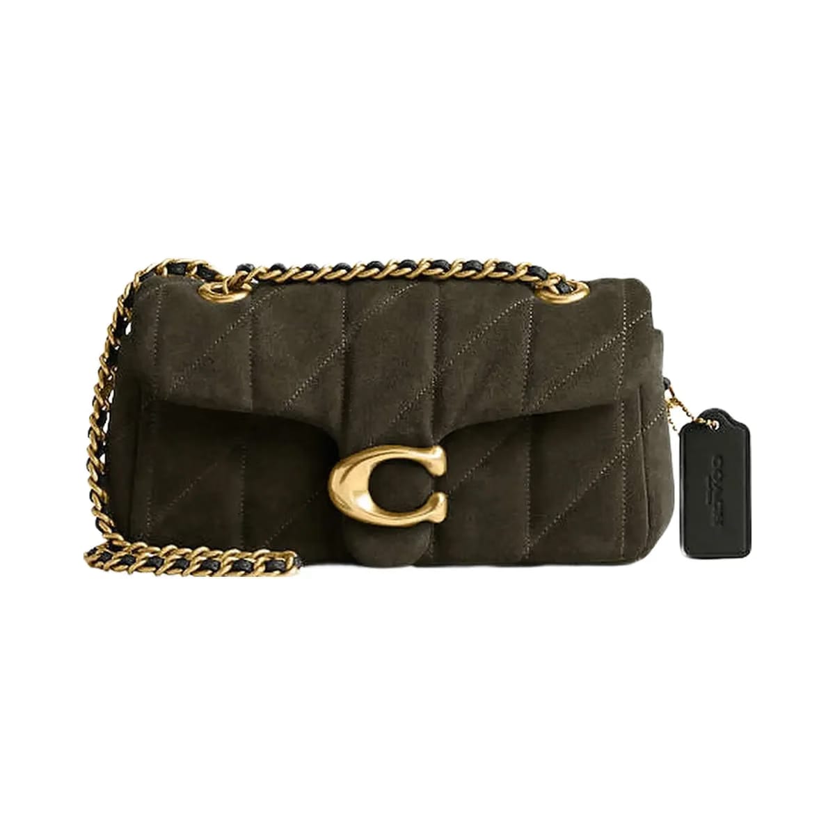 Coach Tabby Shoulder Bag 20 With Quilting Brass-Olive