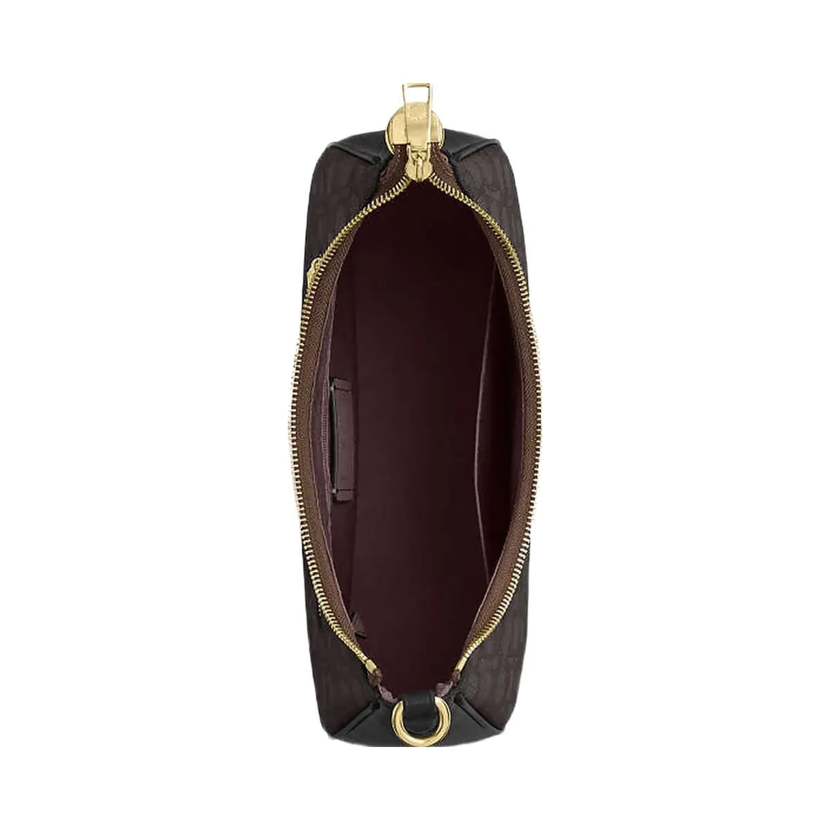 Coach Teri Hobo Bag In Signature Canvas Signature Canvas-Gold-Walnut-Black