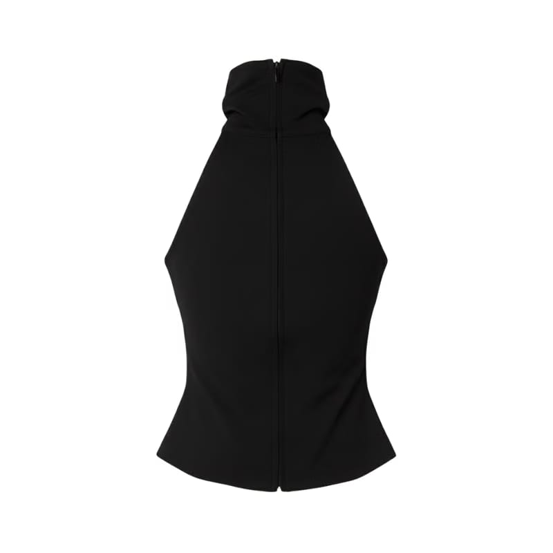 BLACK HIGH NECK TOP