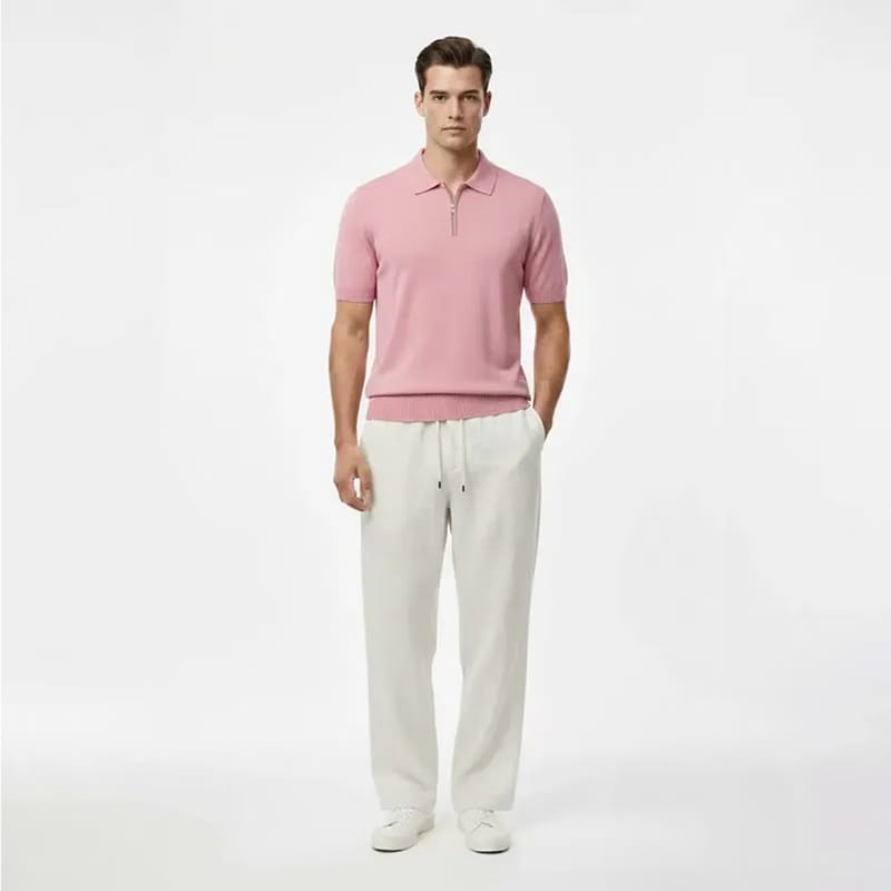 Legacy Classic Zip Polo - Blush