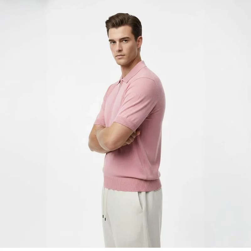 Legacy Classic Zip Polo - Blush