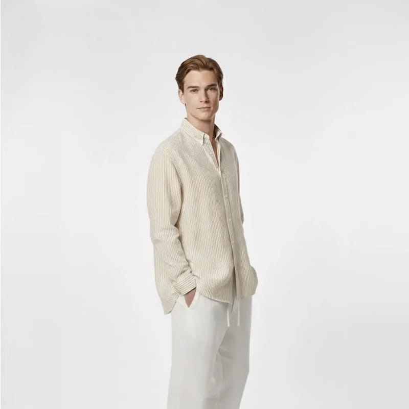 Classic Oxford Stripe Shirt – Ivory
