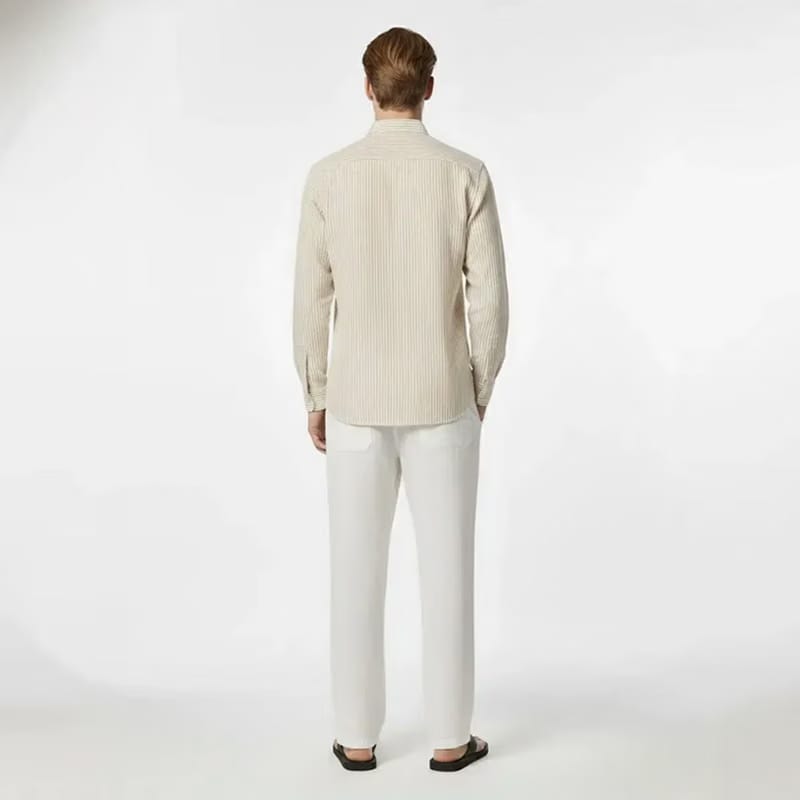 Classic Oxford Stripe Shirt – Ivory