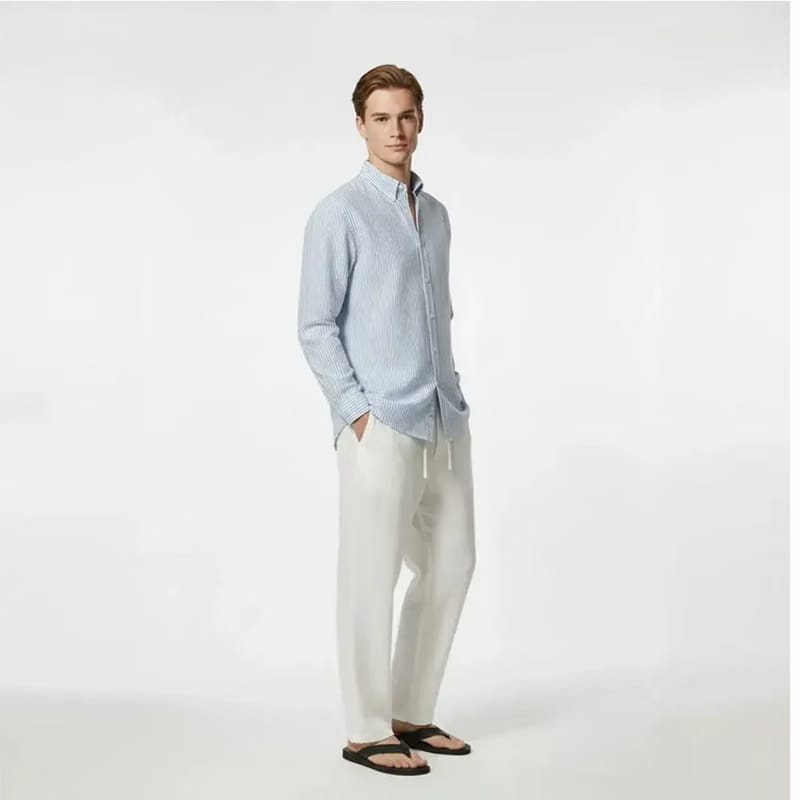 Classic Oxford Stripe Shirt – Sky Blue