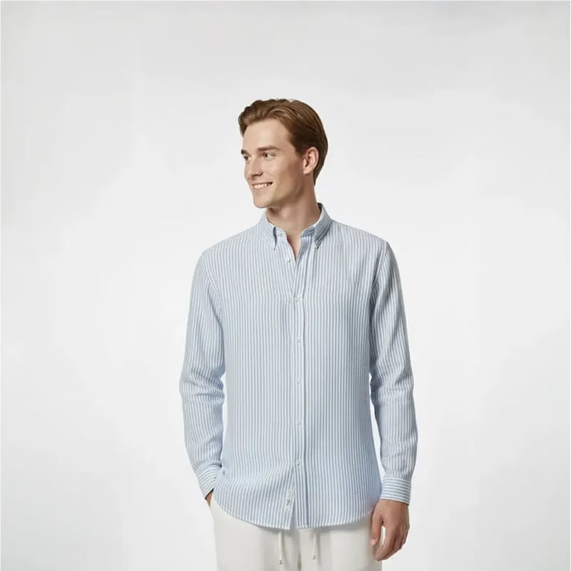 Classic Oxford Stripe Shirt – Sky Blue