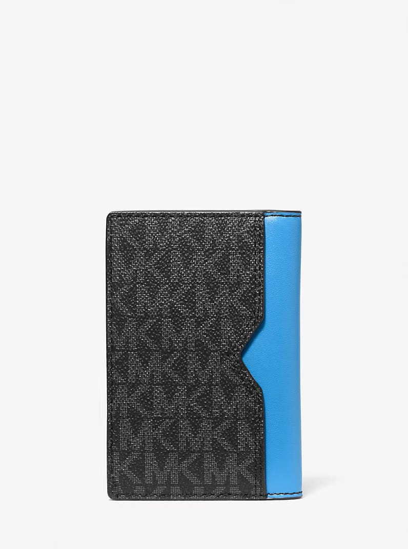 Michael Kors Mens Hudson Signature Logo Folio Card Case