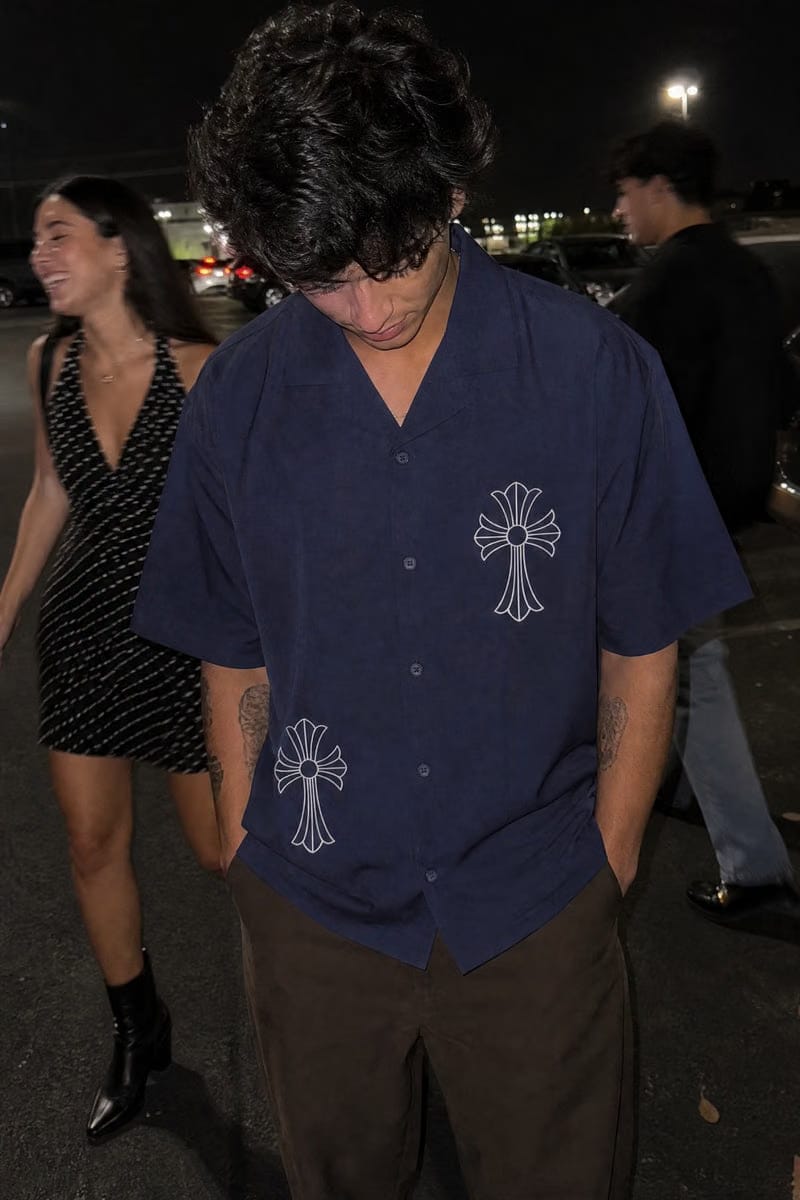 City Off Domes Abstract Route Blue Bowling Shirt