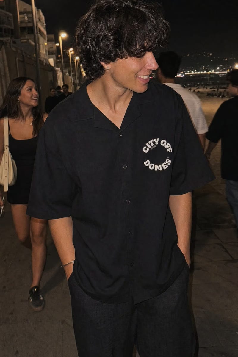 City Off Domes Dynasty Wear Black Bowling Shirt