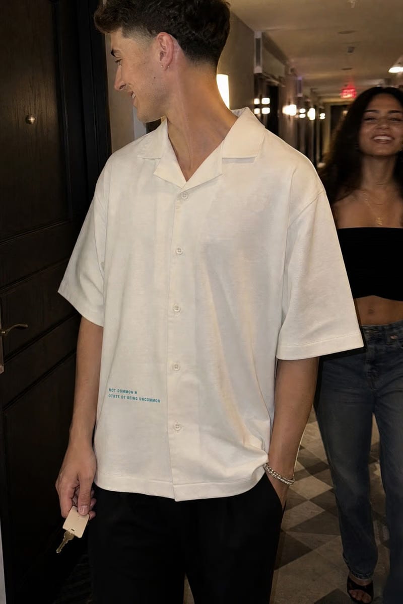 City Off Domes Elevate Daily White Bowling Shirt