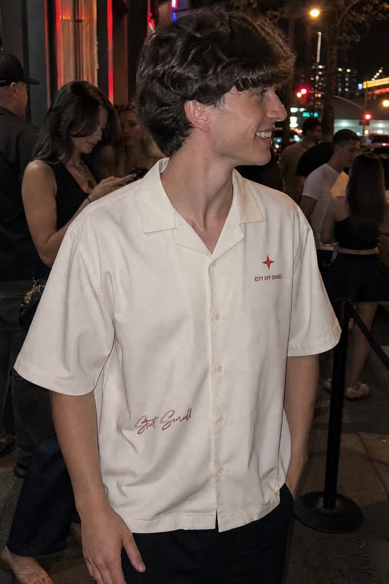 City Off Domes Ink Reverie White Bowling Shirt