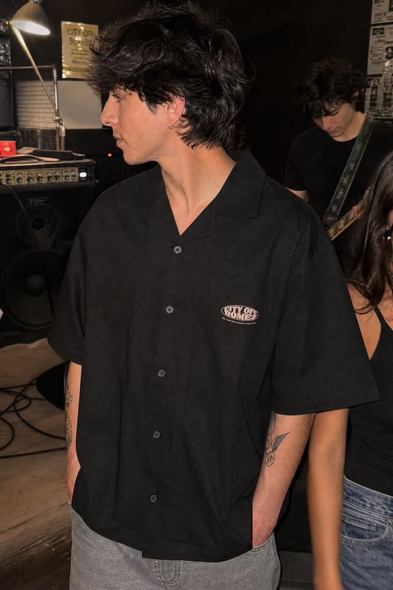 City Off Domes Keep Inspiring Black Bowling Shirt