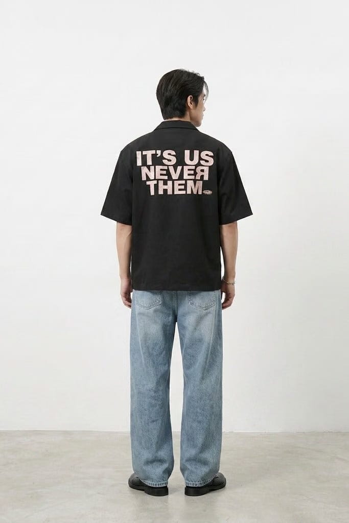 City Off Domes Keep Inspiring Black Bowling Shirt