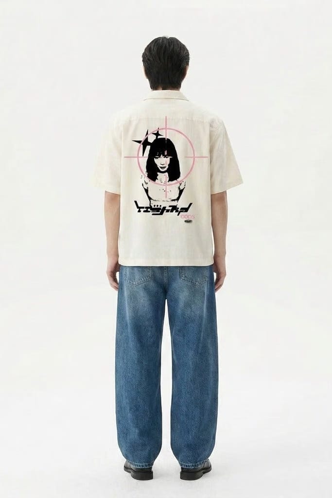 City Off Domes Kill Code White Bowling Shirt
